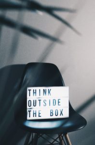 think out side the box sign